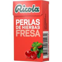 Perlas de fresa-menta RICOLA, caja 25 g