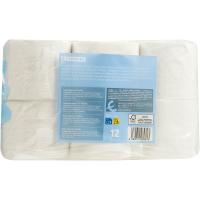 Papel higiénico suave doble rollo EROSKI, paquete 12 rollos