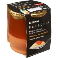 Natillas con caramelo EROSKI SELEQTIA, tarro de barro 140 g