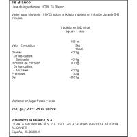 Té blanco POMPADOUR, caja 20 sobres