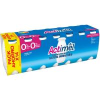 Actimel para beber desnatado 0% natural DANONE, pack 14x100 g