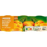 Melocotón almíbar ligero EROSKI, pack 3x115 g Melocotón almíbar ligero EROSKI, pack 3x115 g