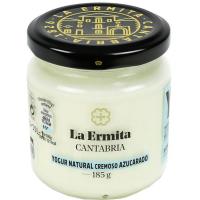 Crema de yogur azucarada LA ERMITA, tarro 185 g