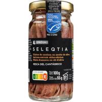 EROSKI SELEQTIA antxoak oliba oliotan, potoa 55 g