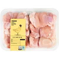 Filete de contramuslo de pollo sin piel EROSKI, bandeja aprox. 600 g
