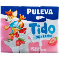 Batido de fresa PULEVA, pack 6x200 ml