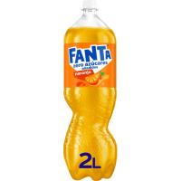 Refresco de naranja FANTA Zero, botella 2 litros