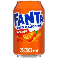 Refresco de naranja FANTA Zero, lata 33 cl