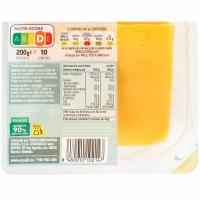 Queso Cheddar EROSKI, lonchas, bandeja 200 g