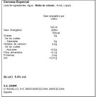 Cerveza ESTRELLA DAMM Estrella, lata 50 cl