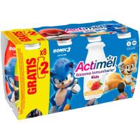 Actimel para beber sabor fresa-plátano DANONE, pack 6x100 g