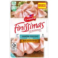 Jamón cocido braseado CAMPOFRÍO Finíssimas, bandeja 115 g