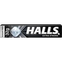 HALLS eukalipto estra indartsu zaporeko karameluak, paketea 32,40 g