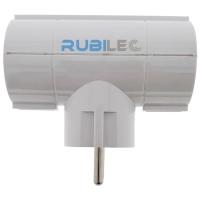 Adaptador doble Schuko 16A Blanco EUROBRIC, 1 ud
