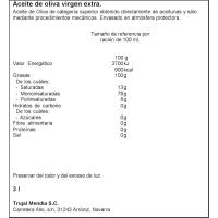 Aceite de oliva virgen extra MENDIA, garrafa 3 litros
