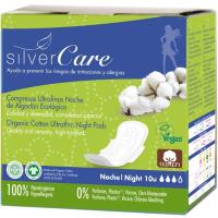 Compresa ultra noche SILVERCARE, paquete 10 unid.