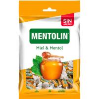 Caramelo de miel-mentol sin azúcar MENTOLIN, bolsa 100 g