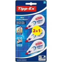 Cinta correctora Mini, 6 metros x 5 mm TIPP-EX, pack 2+1 uds