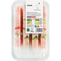 Brocheta de pechuga de pollo EROSKI , bandeja 360 g