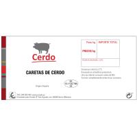 Caretas de cerdo EROSKI, bandeja aprox. 600 g