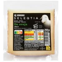 Queso de oveja EROSKI SELEQTIA, cuña 250 g