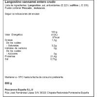 Langostino crudo 24/40 PESCANOVA, caja 800 g