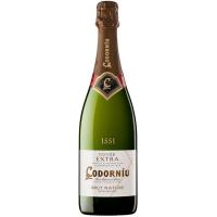 CODORNÍU brut nature estra cava, botila 75 cl