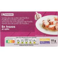 Tentáculo de potón al ajillo EROSKI, lata 111 g