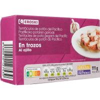 Tentáculo de potón al ajillo EROSKI, lata 111 g