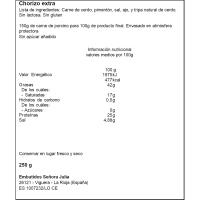 Chorizo casero SEÑORA JULIA, sarta 250 g