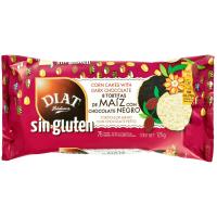 Tortitas de maíz con chocolate negro D. RADISSON, paquete 125 g Tortitas de maíz con chocolate negro D. RADISSON, paquete 125 g