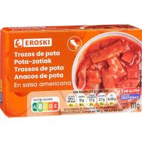 Trozos de potón en salsa americana EROSKI, lata 115 g