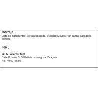 Borraja troceada, bandeja 400 g