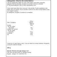 Jabuguitos de chorizo ibérico de bellota SRC, sobre 240 g