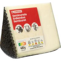 Queso semicurado mezcla EROSKI, cuña 400 g