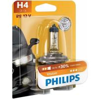 Lámpara auto halógena h-4 + 30% visión PHILIPS, 1 u