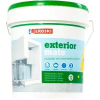 Pintura plástica de exterior rendimiento 9-12m2/l color blanco mate EROSKI, 12+3l