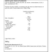 Jamón gran reserva SANCHEZ ALCARAZ, unidad