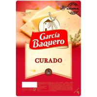 Queso curado GARCÍA BAQUERO, lonchas, bandeja 125 g Queso curado GARCÍA BAQUERO, lonchas, bandeja 125 g