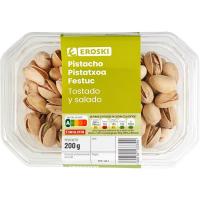 Pistachos tostados EROSKI, tarrina 200 g