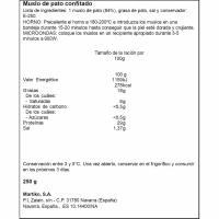Muslos confit de pato MARTIKO, bandeja 250 g