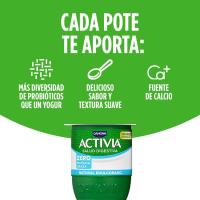 Activia 0% natural edulcorado DANONE, pack 4x120 g