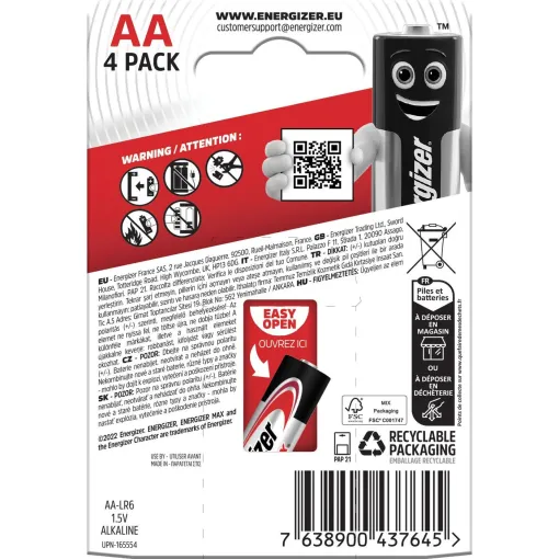 ENERGIZER LR06 max pila alkalinoa (AA), sorta 4 ale ENERGIZER LR06 max pila alkalinoa (AA), sorta 4 ale