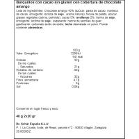 Quadradito de chocolate sin gluten SCHAR, paquete 40 g