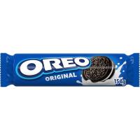 Galleta de chocolate rellena sabor vainilla OREO, paquete 154 g