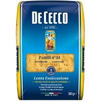 Pasta Fusilli Nº 34 DE CECCO, paquete 500 g
