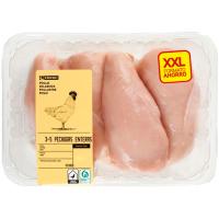 Pechugas enteras pollo formato ahorro XXL EROSKI, bandeja aprox. 1.1 kg
