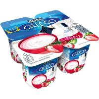 Yogur griego sabor fresa KAIKU, pack 4x125 g