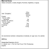Miel panal % goteo GRANJA SAN FRANCISCO, dosificador 425 g