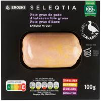 Foie gras entero de pato EROSKI SELEQTIA, blister 100 g